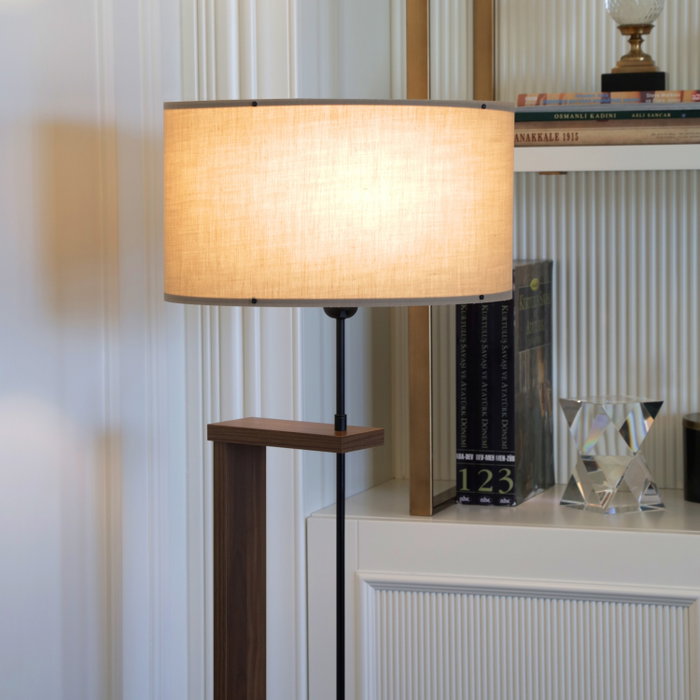 Opviq AYD-3131 Lámpara de Pie de Madera Color Moca
